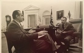 Charles Zwick with President Johnson