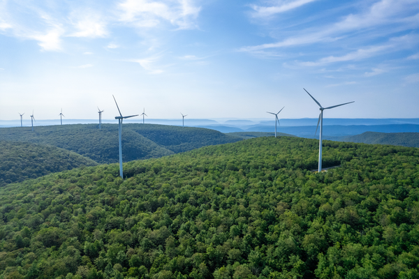 windmills and hills